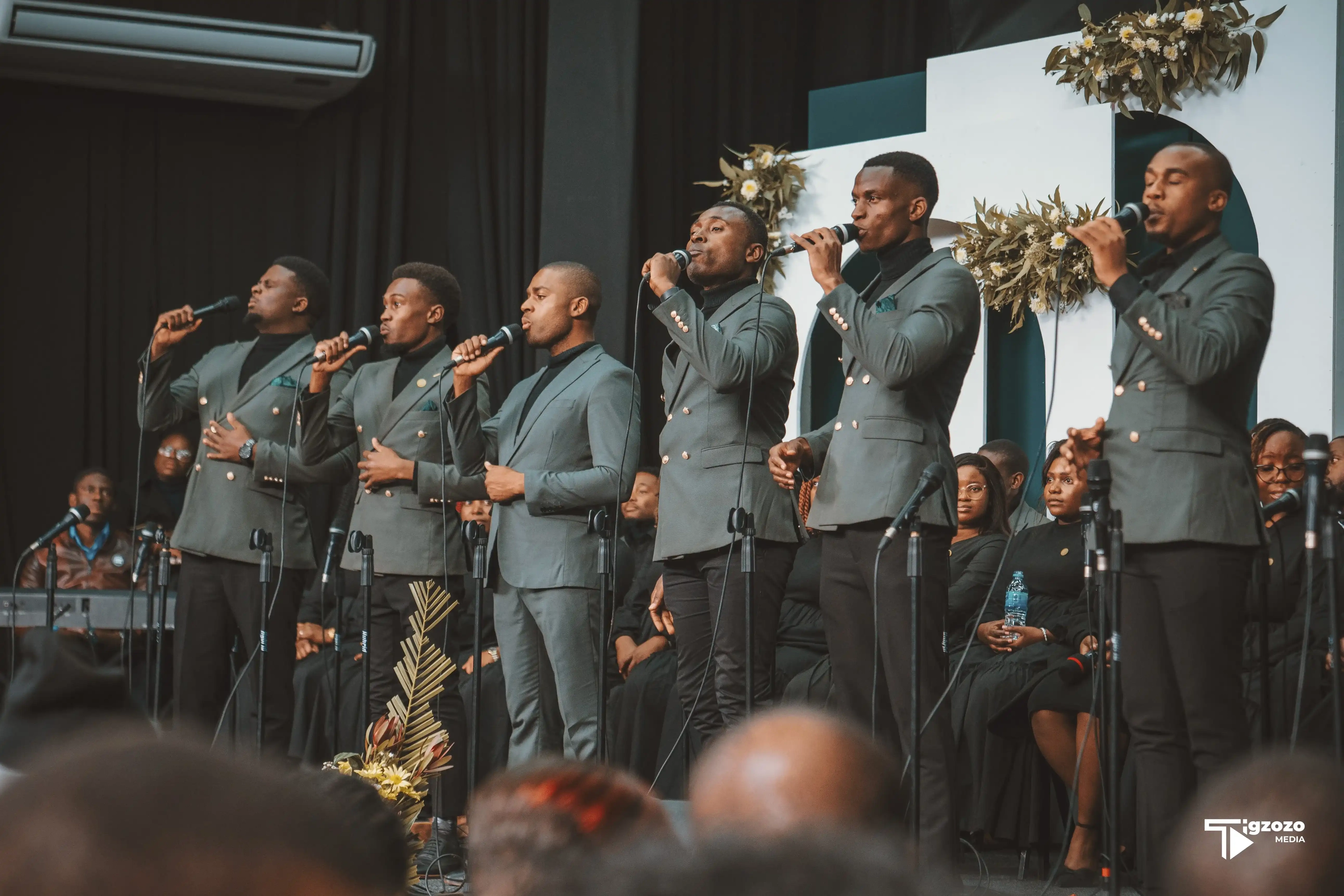 Filmmakers silhouette at sunset