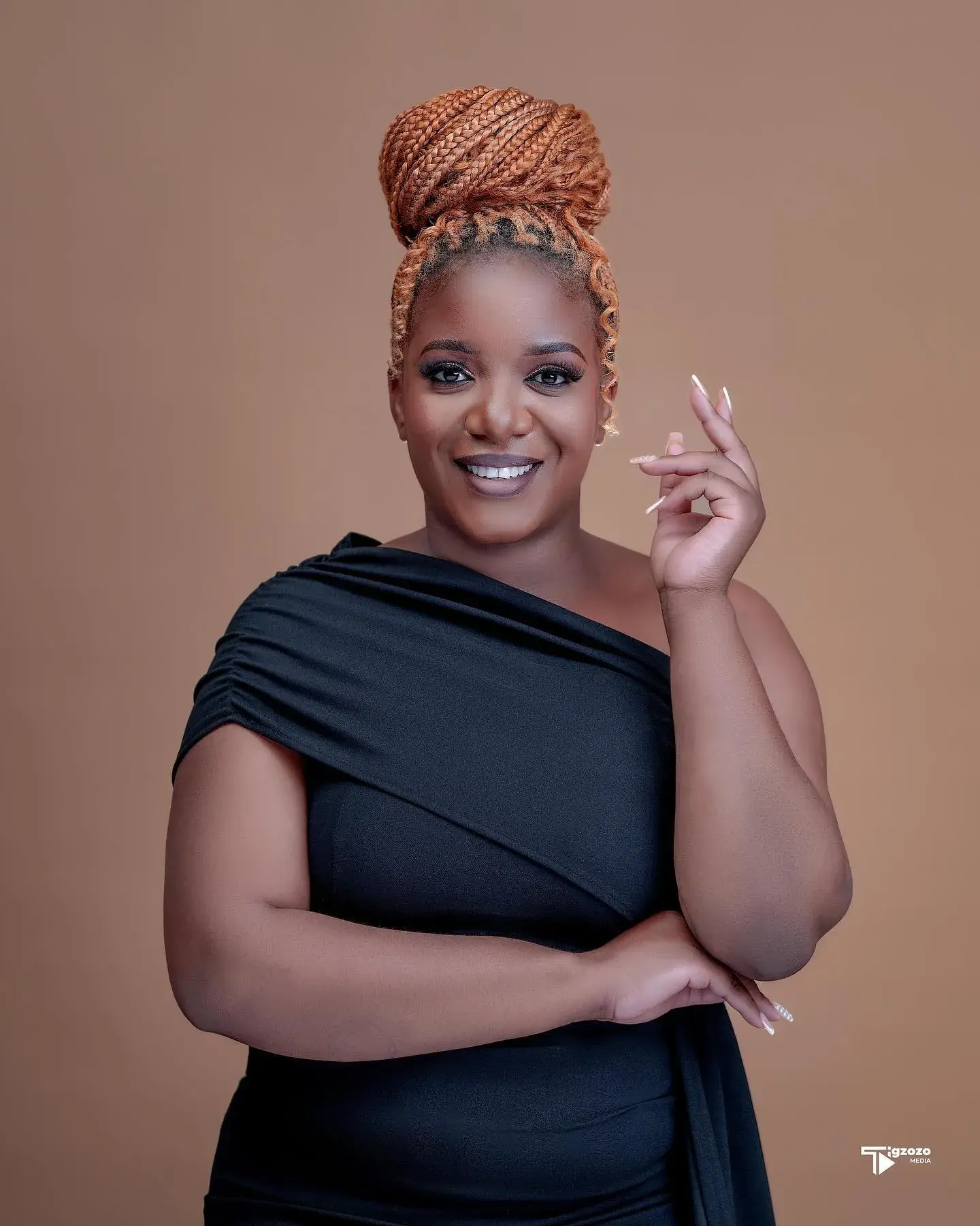 Videographer filming in mountains