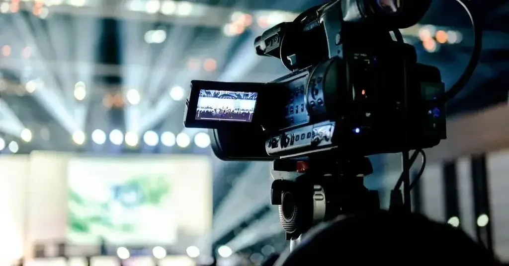 Camera set up to stream a live event